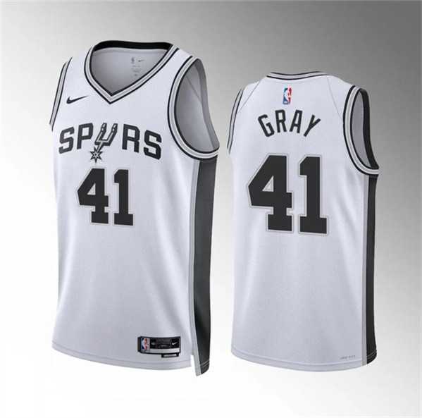 Men's San Antonio Spurs #41 Raiquan Gray White Association Edition Stitched Basketball Jersey Dzhi,We sell and wholesale Men's San Antonio Spurs #41 Raiquan Gray White Association Edition Stitched Basketball Jersey Dzhi on line form chian!